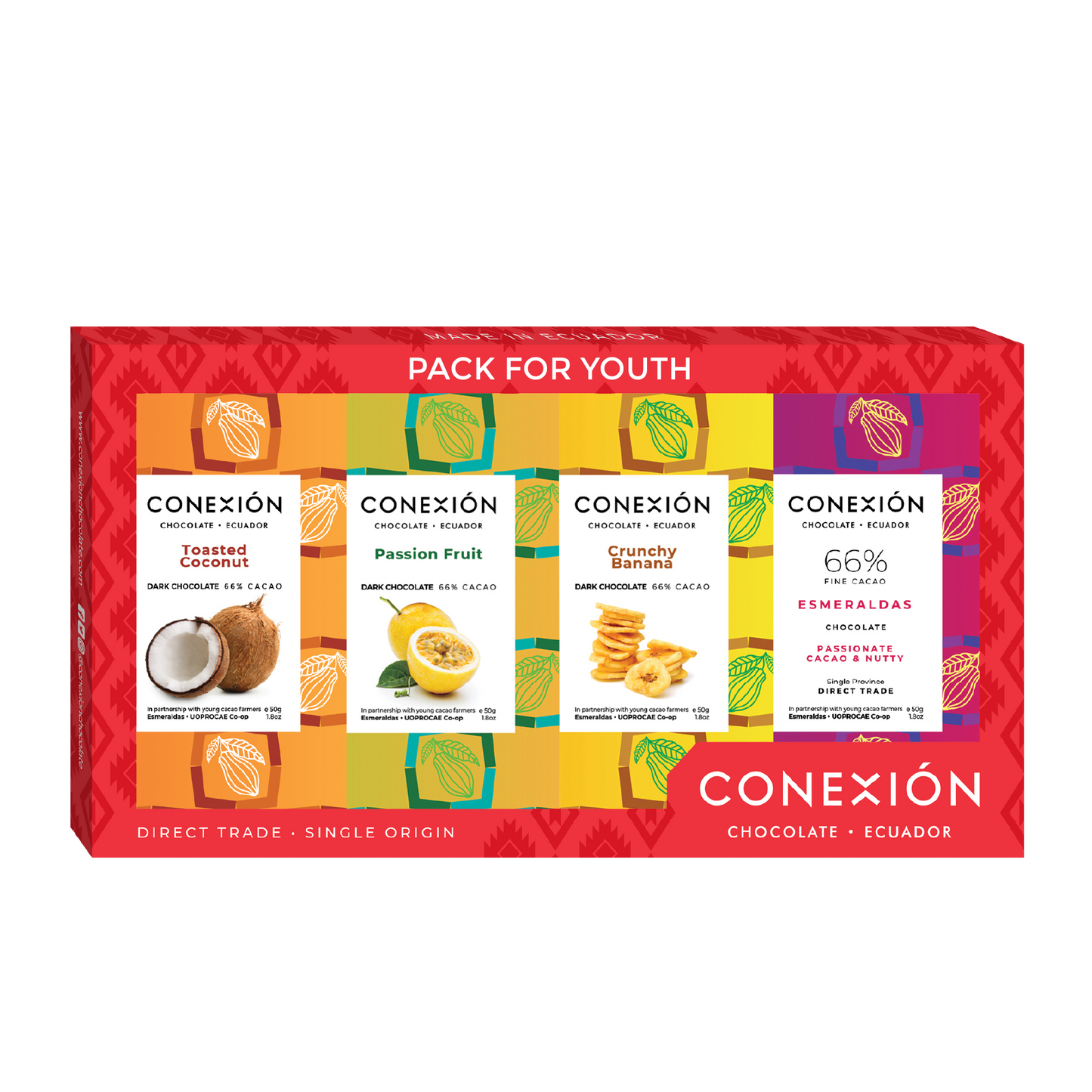 Conexión Pack For Youth 4 Pack Variety Flavors | Gift Box, 7.4 Oz