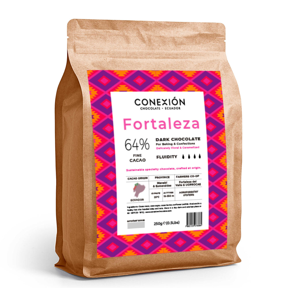 CONEXIÓN Fortaleza 64% Couverture Chocolate Discs | Bulk Coating Bag | Vegan