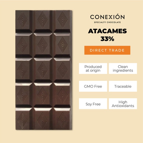 Atacames 33% Bar:  White Chocolate with Cacao Nibs