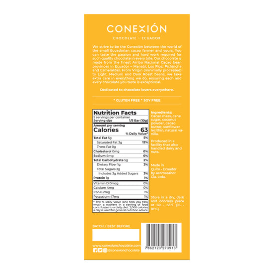 Bullaranga 58% Bar: Coconut Milk Vegan Dark Chocolate