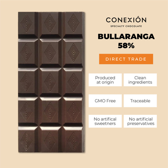 Bullaranga 58% Bar: Coconut Milk Vegan Dark Chocolate