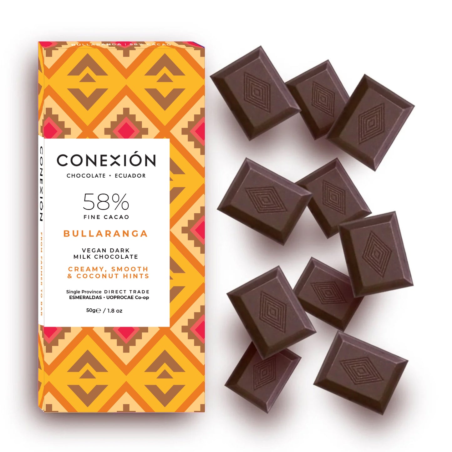 Bullaranga 58% Bar: Coconut Milk Vegan Dark Chocolate