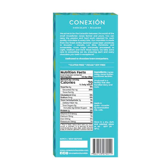 *Heirloom Raw 100% Bar: Dark Chocolate