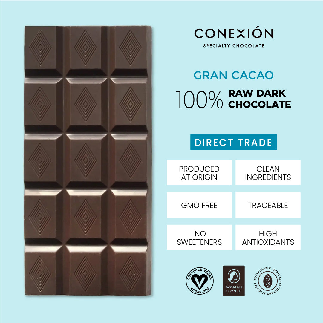 *Heirloom Raw 100% Bar: Dark Chocolate