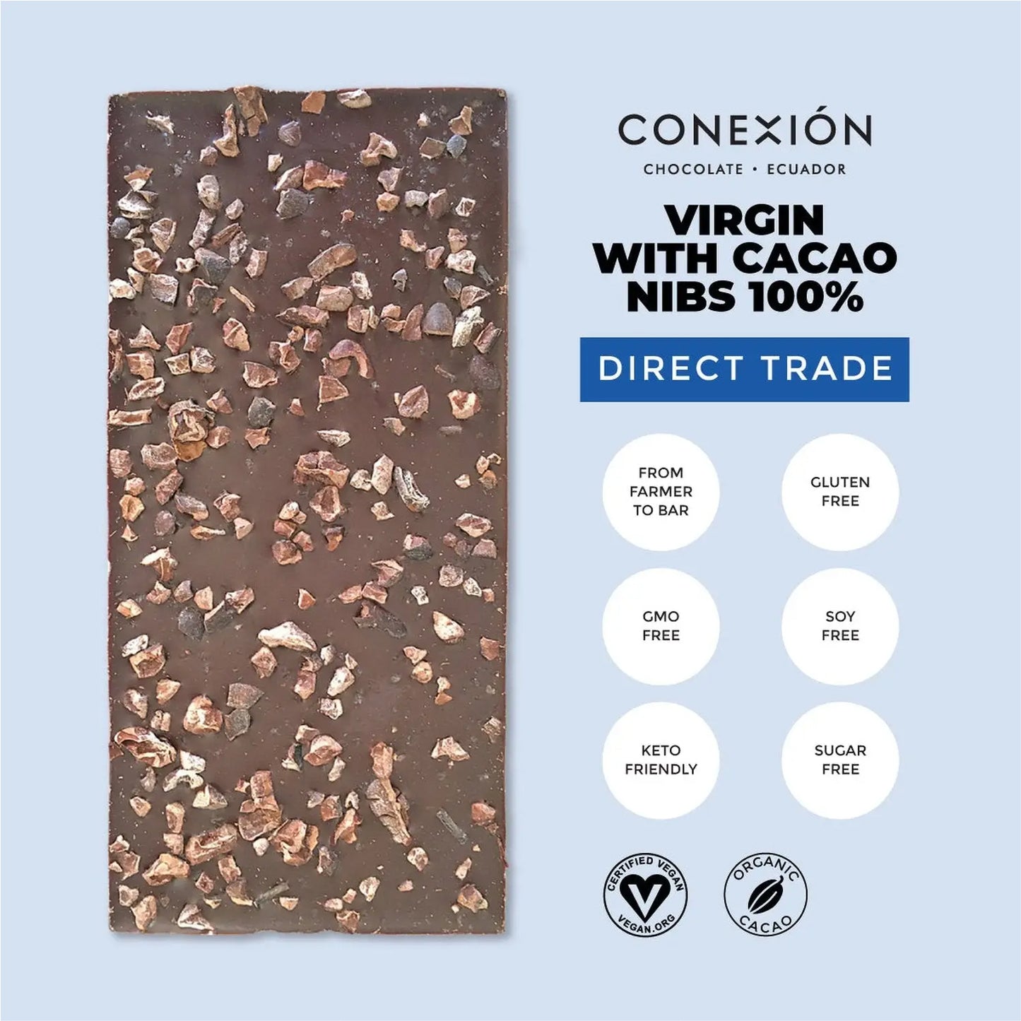 *Heirloom Raw 100% with Cocoa Nibs