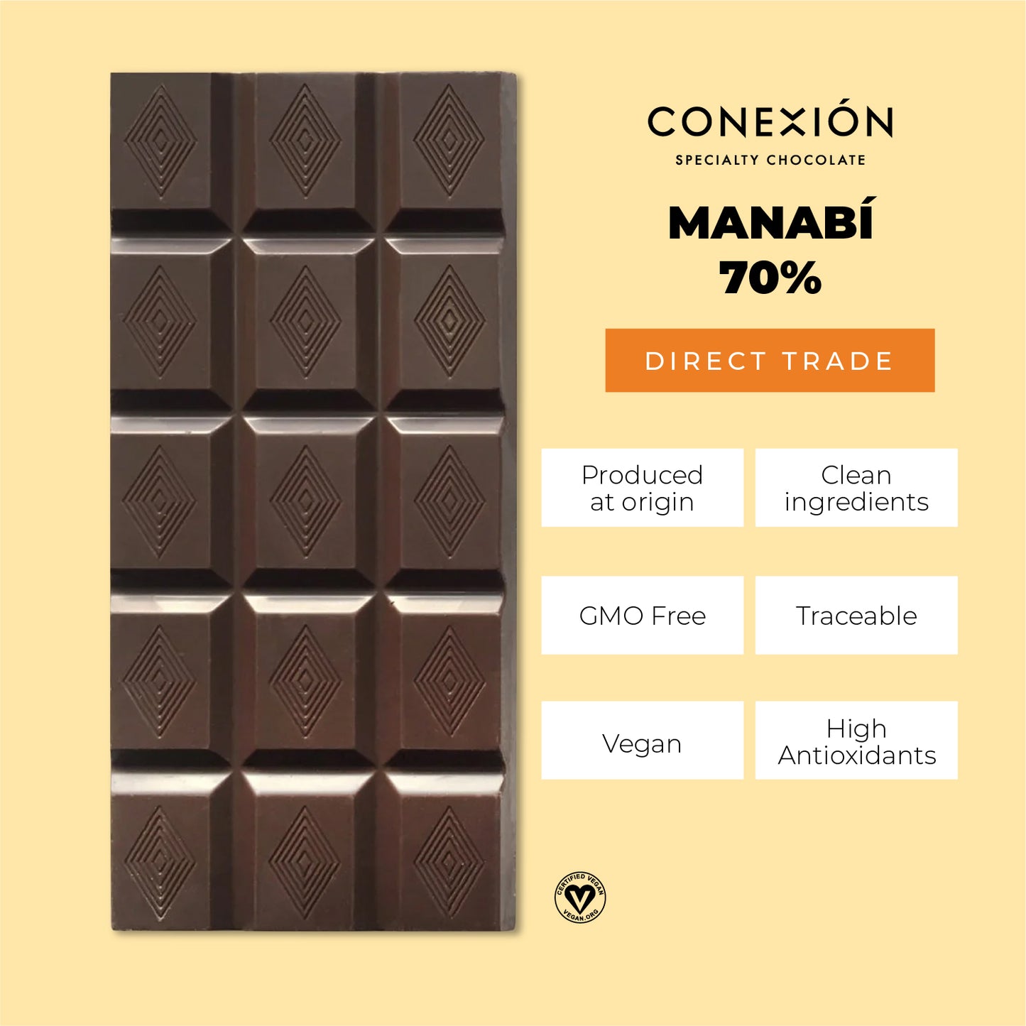 Manabí 70% Bar: Dark Chocolate