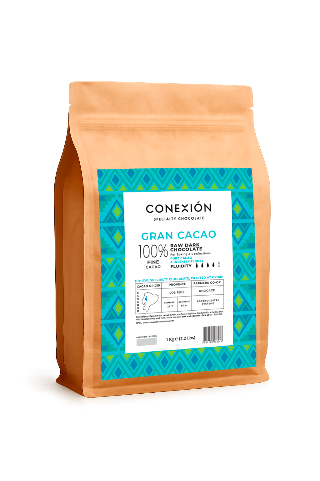 Gran Cacao 100%: *Heirloom Raw, Dark Chocolate Couverture