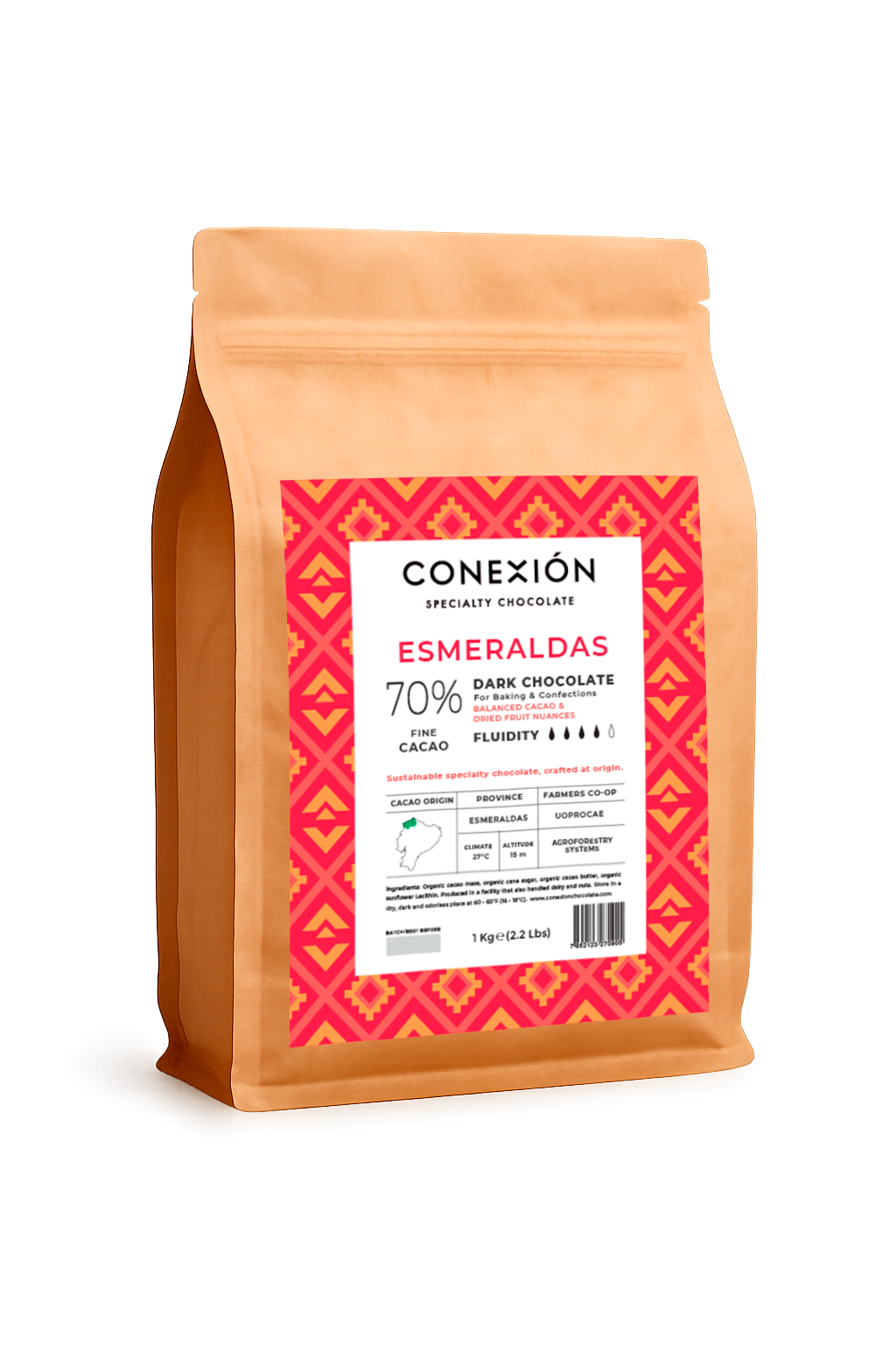 Esmeraldas 70%: Dark Chocolate Couverture