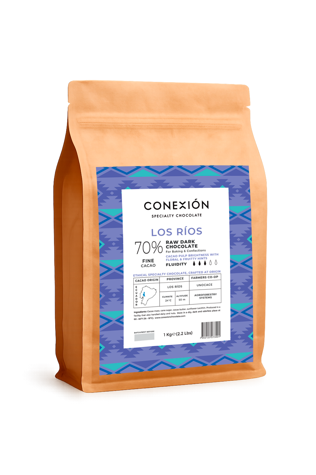 Los Ríos 70%: *Heirloom Raw, Dark Chocolate Couverture