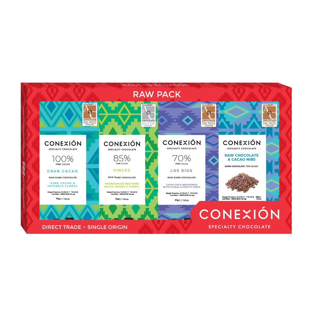 Conexión Raw Pack 4 Pack Variety Flavors | Gift Box, 7.4 OZ