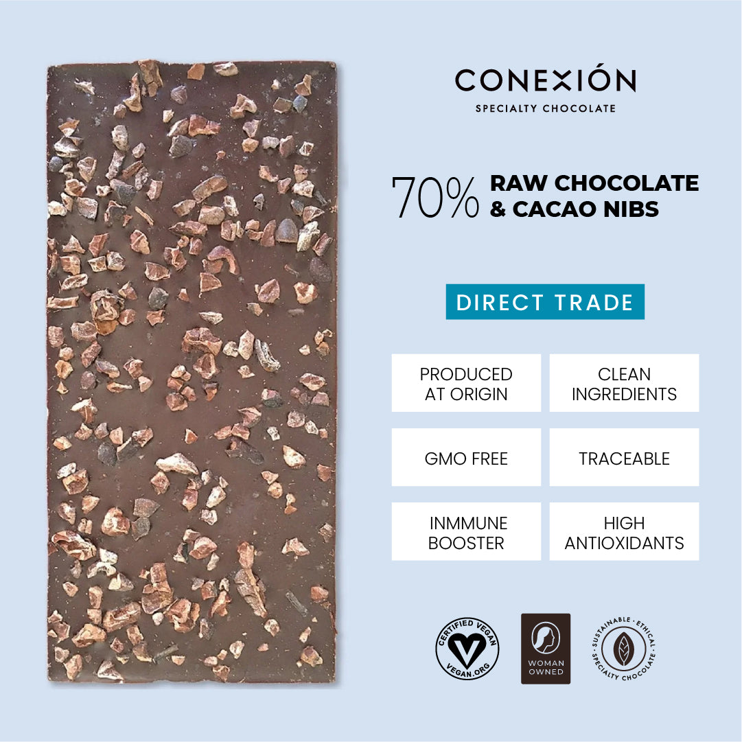 *Heirloom Raw Cacao Nibs 70%