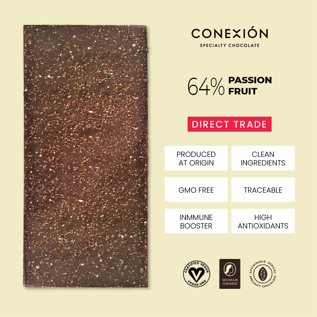 Passion Fruit 66% Bar: Dark Chocolate
