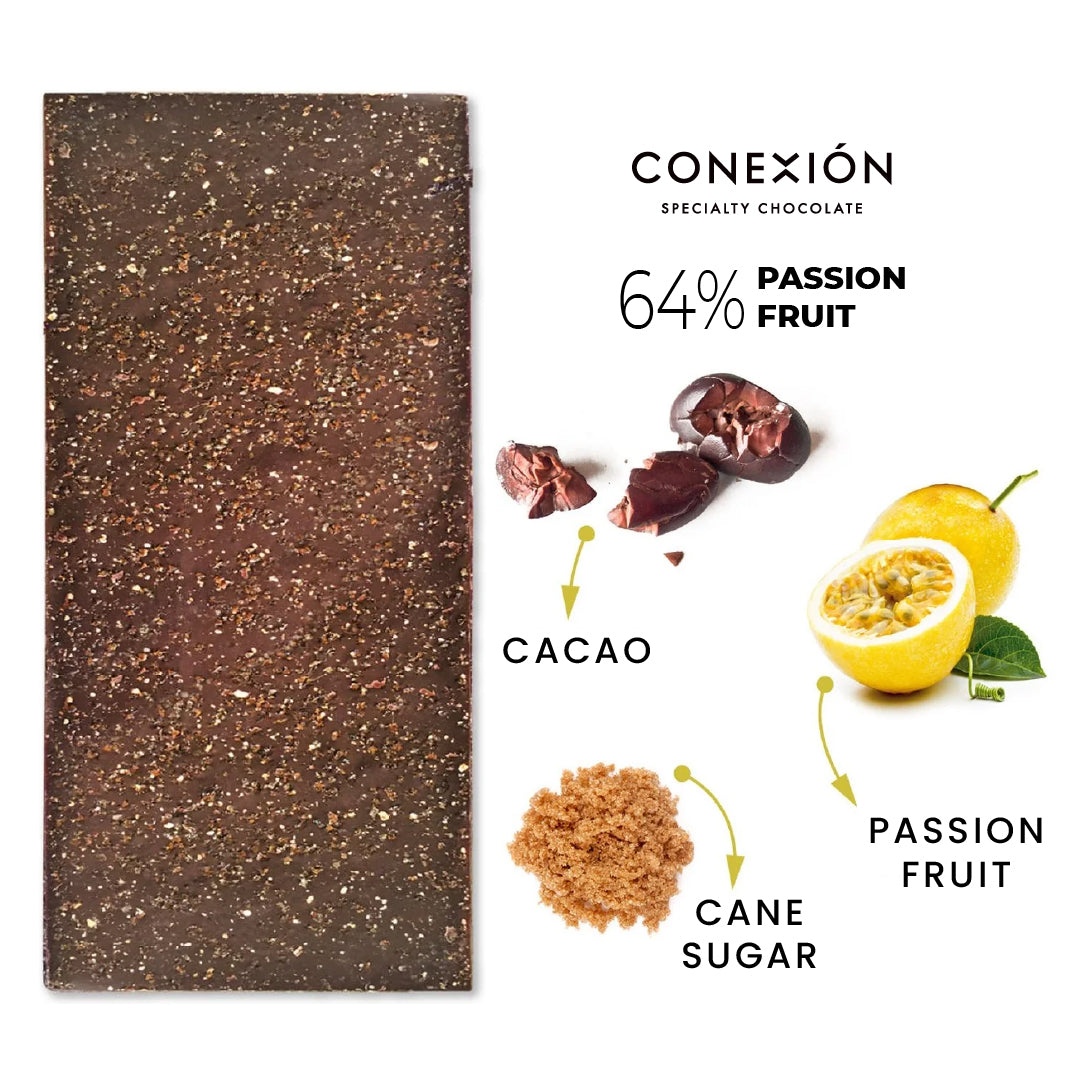 Passion Fruit 66% Bar: Dark Chocolate