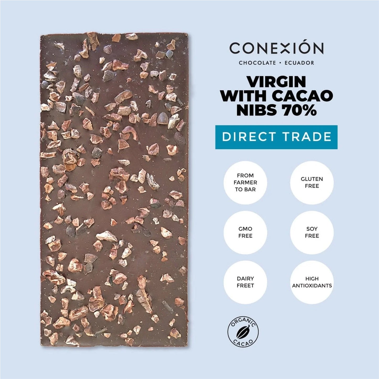 *Heirloom Raw Cacao Nibs 70%