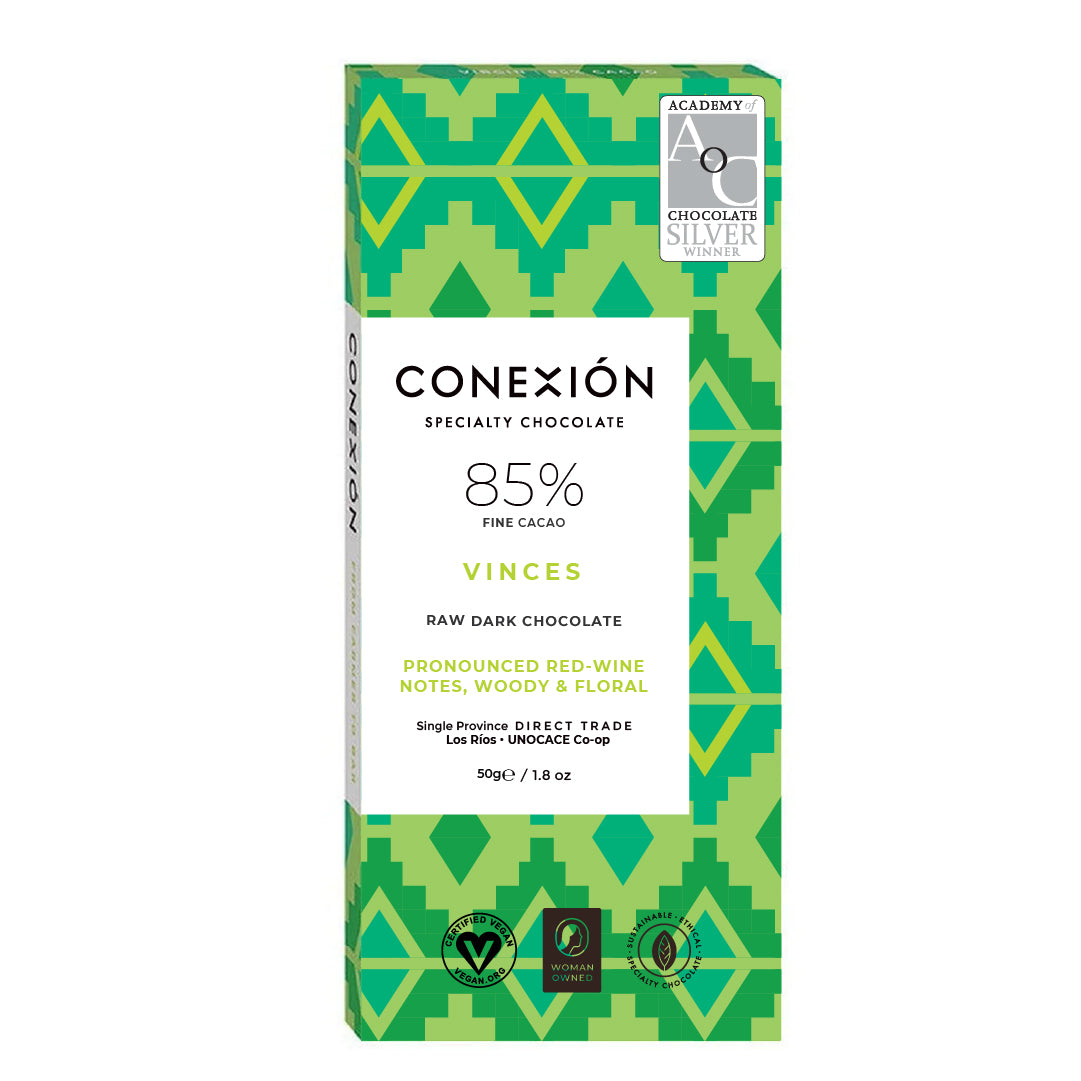 Vinces 85% *Heirloom Raw Bar: Dark Chocolate