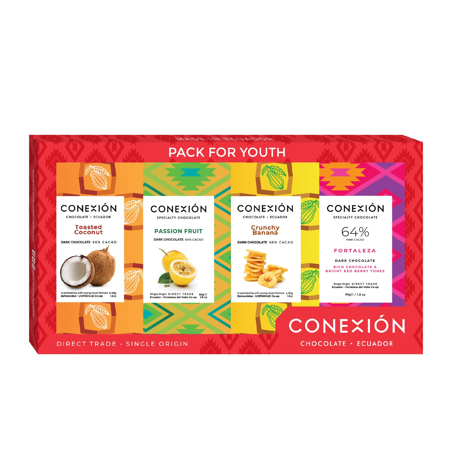 Conexión Pack For Youth 4 Pack Variety Flavors | Gift Box, 7.4 Oz
