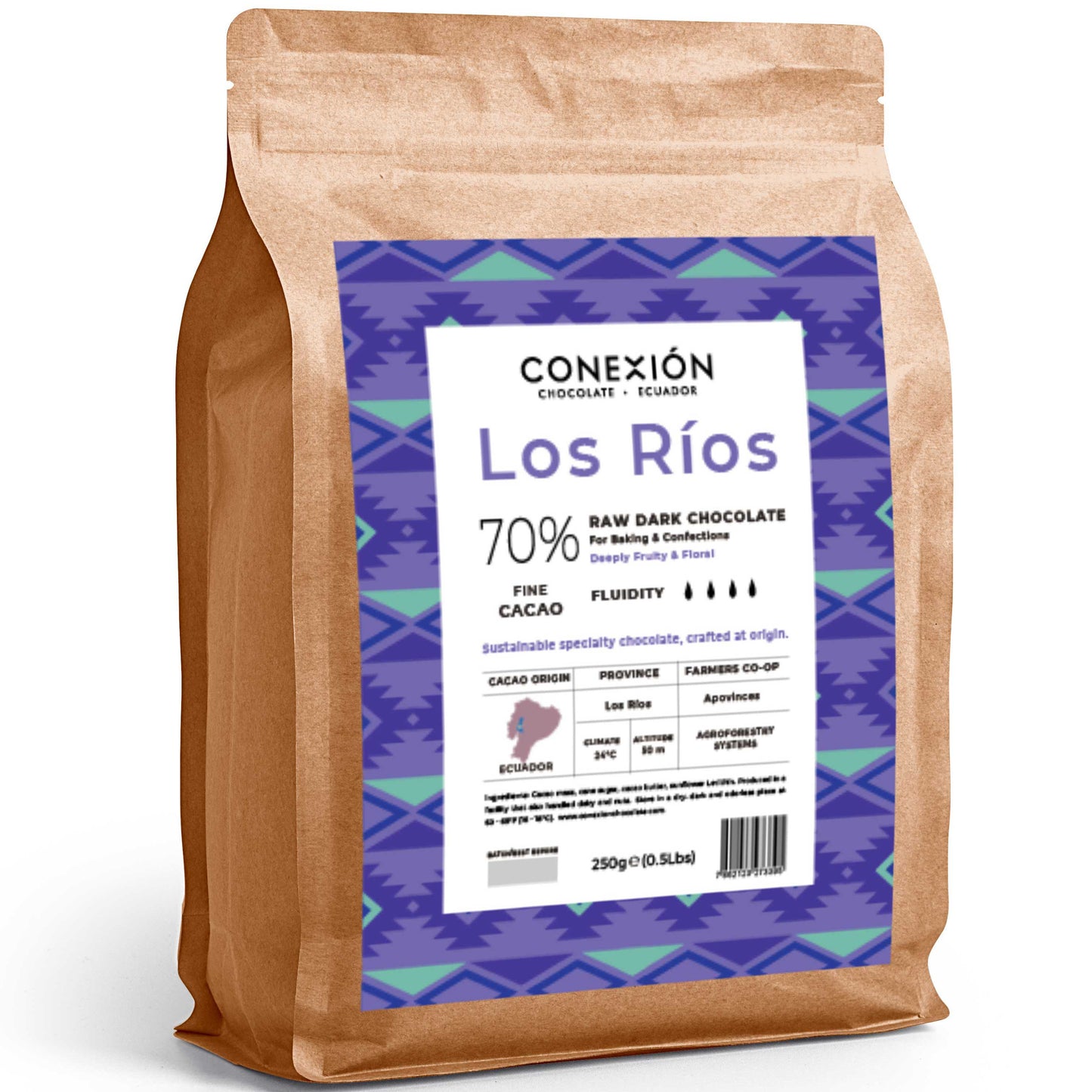 Los Ríos 70%: *Heirloom Raw, Dark Chocolate Couverture