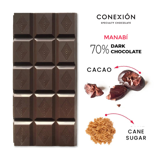 CONEXIÓN Manabi 70% Dark Chocolate Bar | Vegan, Organic – Conexión