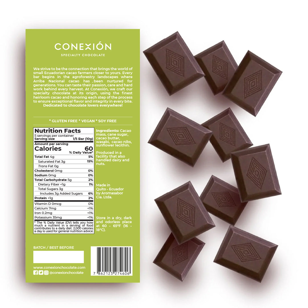 Wasabi & Cacao Nibs 70%  *Limited Edition