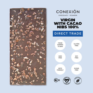 Virgin with Cacao Nibs 100% conexion-chocolates