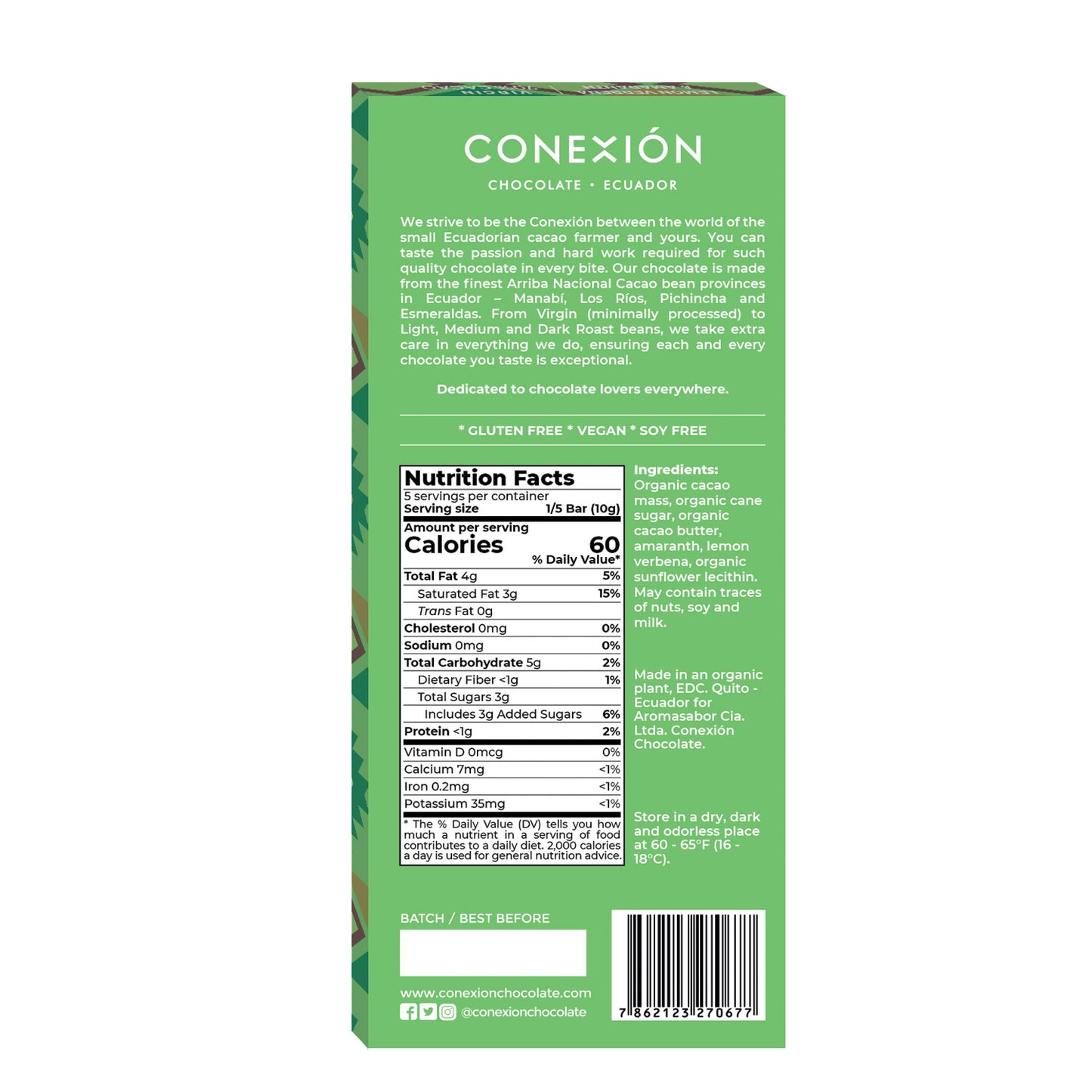 Lemon Verbena & Amaranth 70% conexion-chocolates