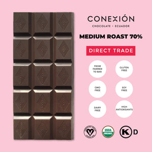 Medium Roast 70% conexion-chocolates