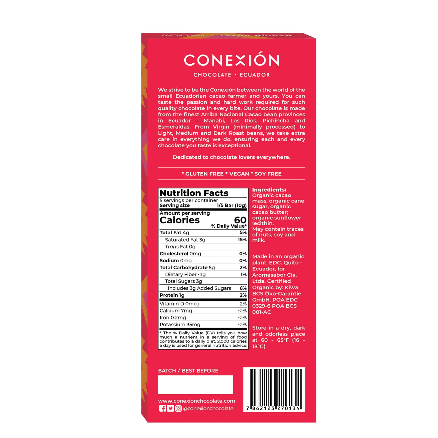 Medium Roast 70% conexion-chocolates