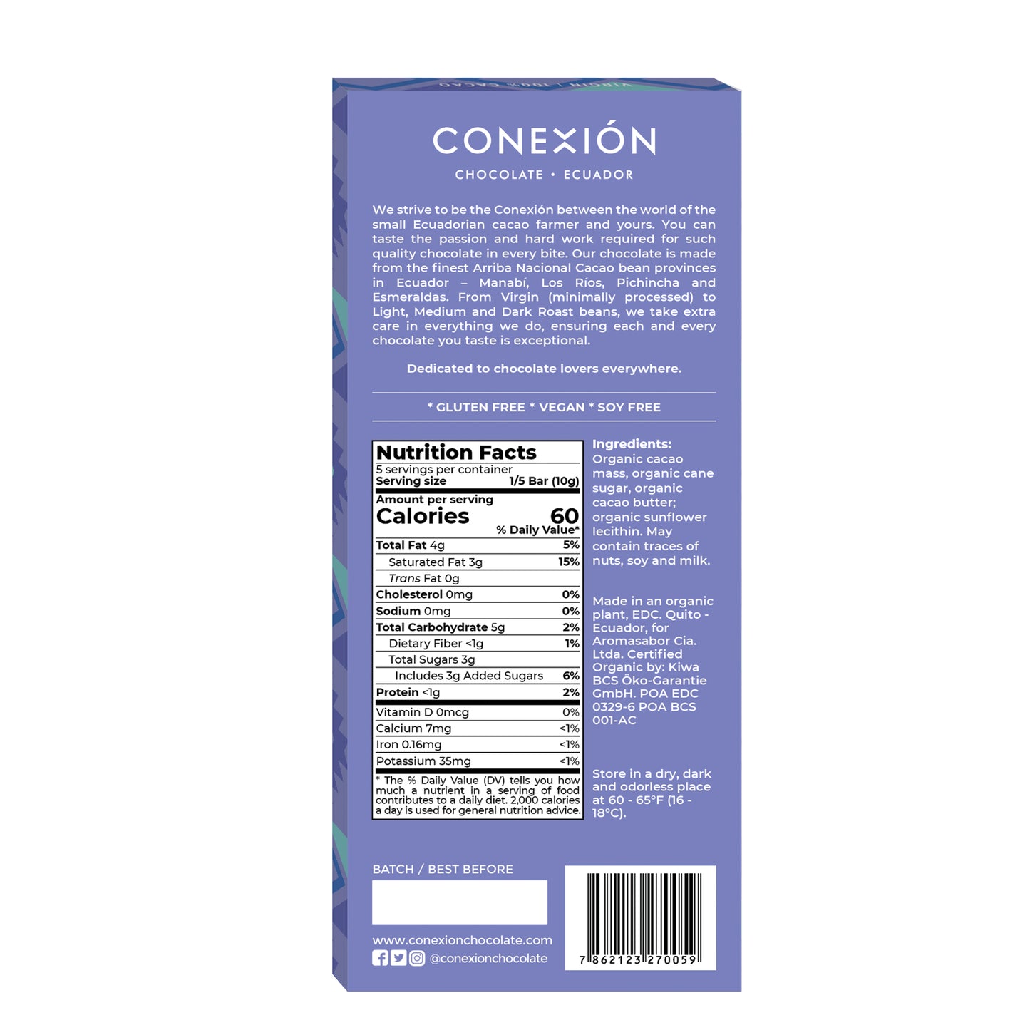 Virgin 70% conexion-chocolates