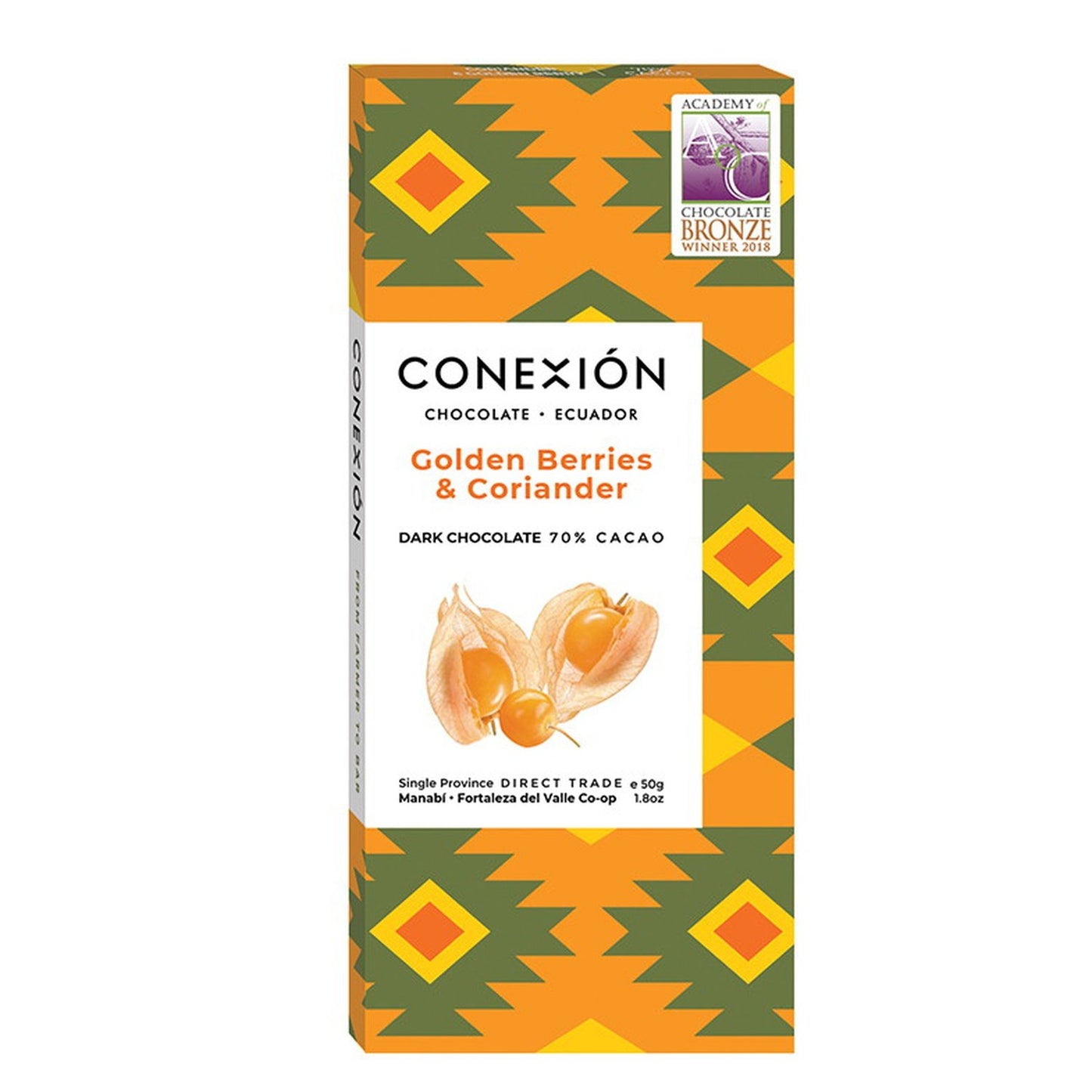 Golden Berries & Coriander 70% conexion-chocolates