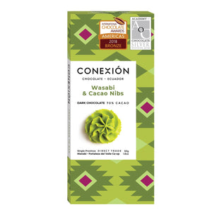 Wasabi & Cacao Nibs 70% Limited Edition conexion-chocolates
