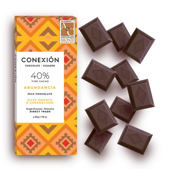 Conexión Milk Chocolate Abundancia 40% Cacao Bar | Gluten Free, Kosher conexion-chocolates