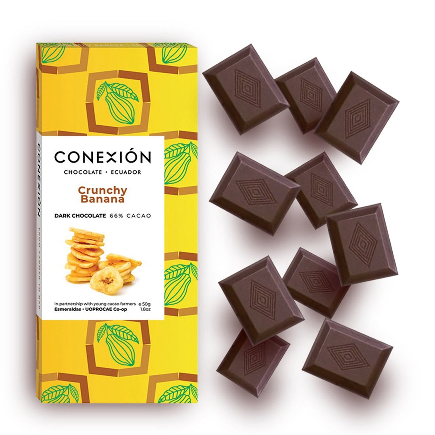 Crunchy Banana 66% conexion-chocolates